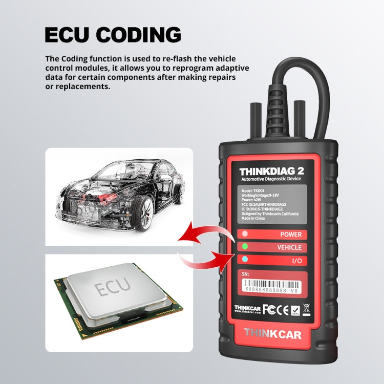 THINKCAR ThinkDiag 2 SP164-V Car Full System Diagnosis OBD2 Scanner, ThinkDiag 2 SP164-V THINKCAR ThinkDiag 2 SP164-V Car Full System Diagnosis OBD2 Scanner, ThinkDiag 2 SP164-V